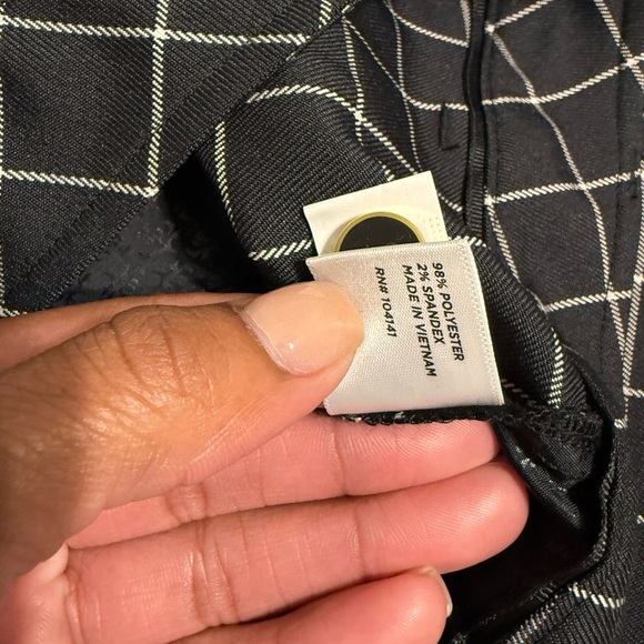 NWT Lady Hagen Black Checkered Pants Size 10 - Picture 8 of 11